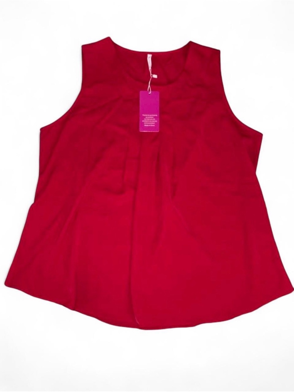 Women's Red Sleeveless Tank Top
